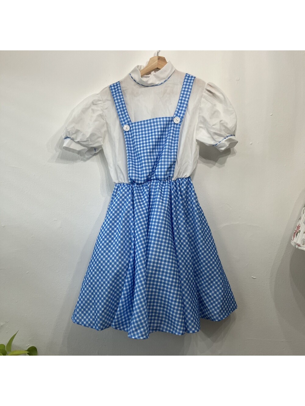 Vintage Dorothy Wizard Of Oz Blue Gingham Dress Costume Made in USA
